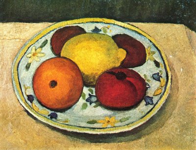 Stillleben mit Zitrone, Apfelsine und Tomate von Paula Modersohn Becker